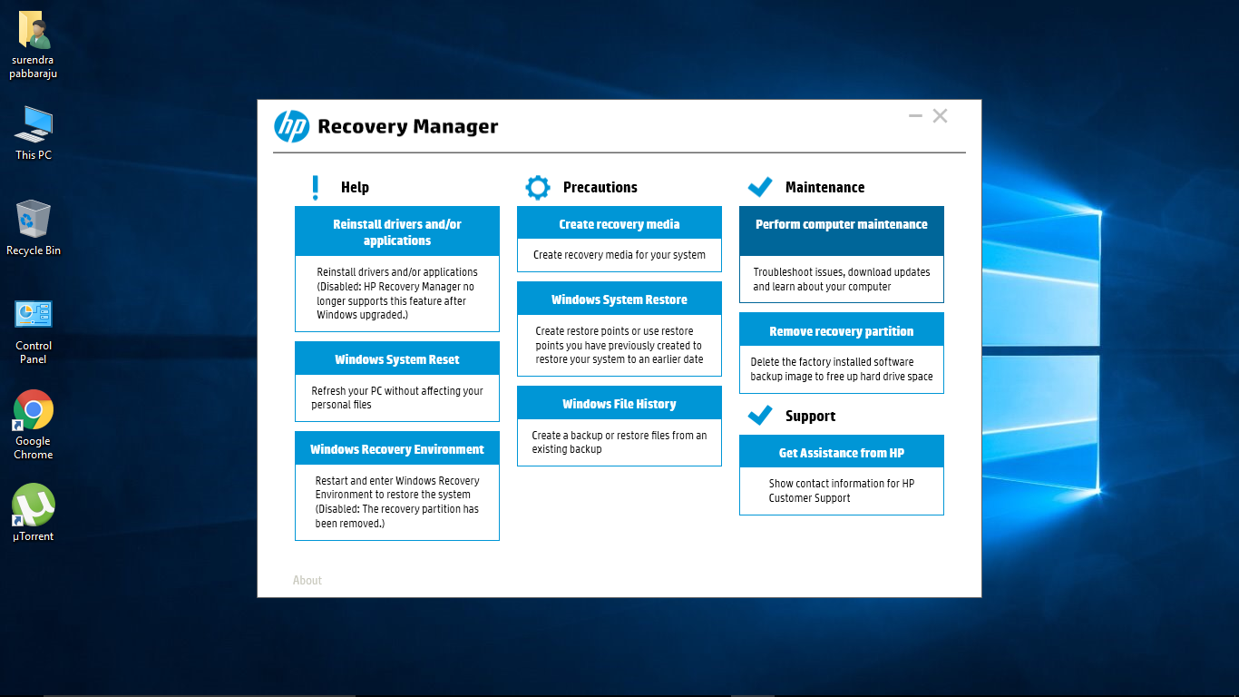 HP Recovery Manager Programı Ne İşe Yarar?